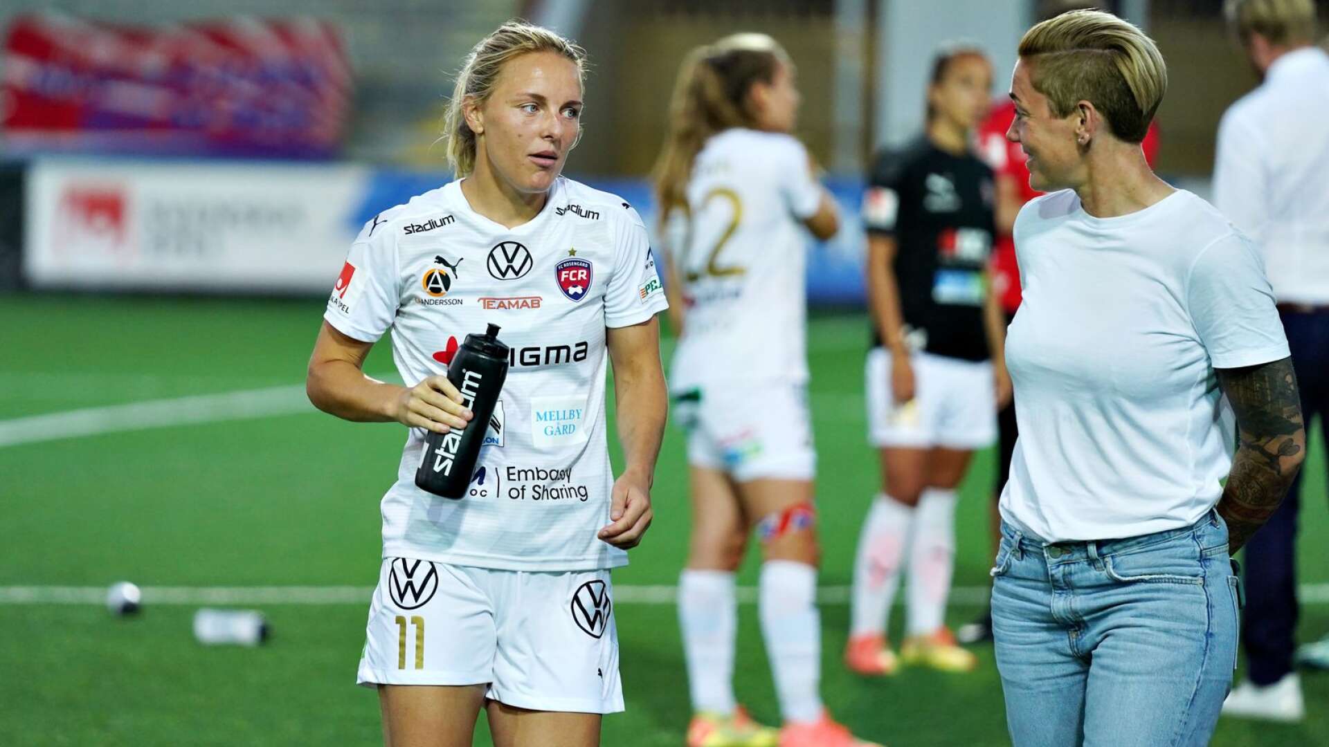 Mimmi Larsson dras med en lårskada som kan stoppa henne från landslagsspel. 