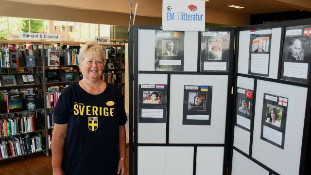 Bibliotekarien Maria Syvertsson har dragit i gång litteratur-EM i Sunne.