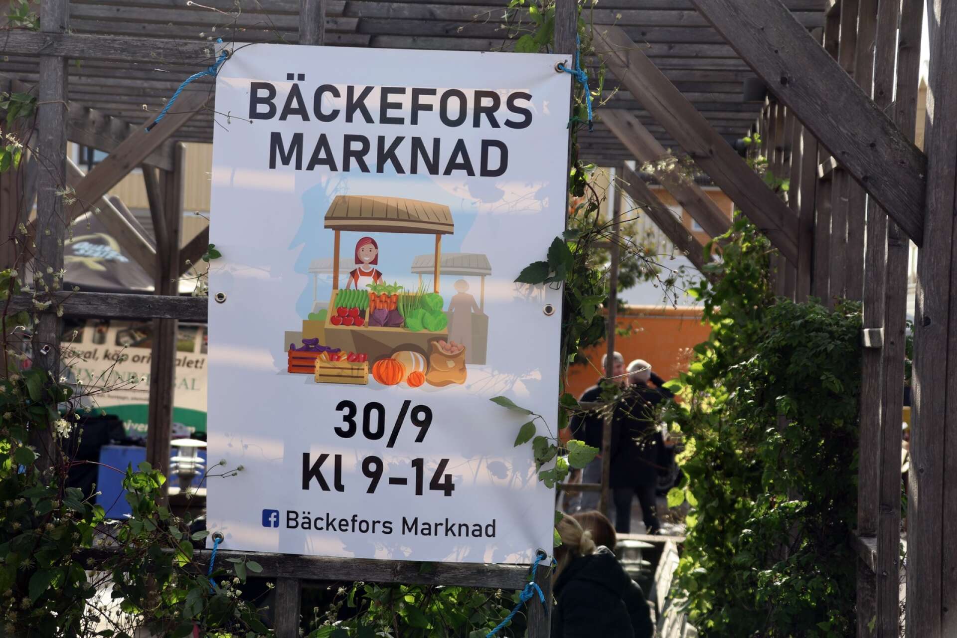 Den årliga marknaden i Bäckefors.