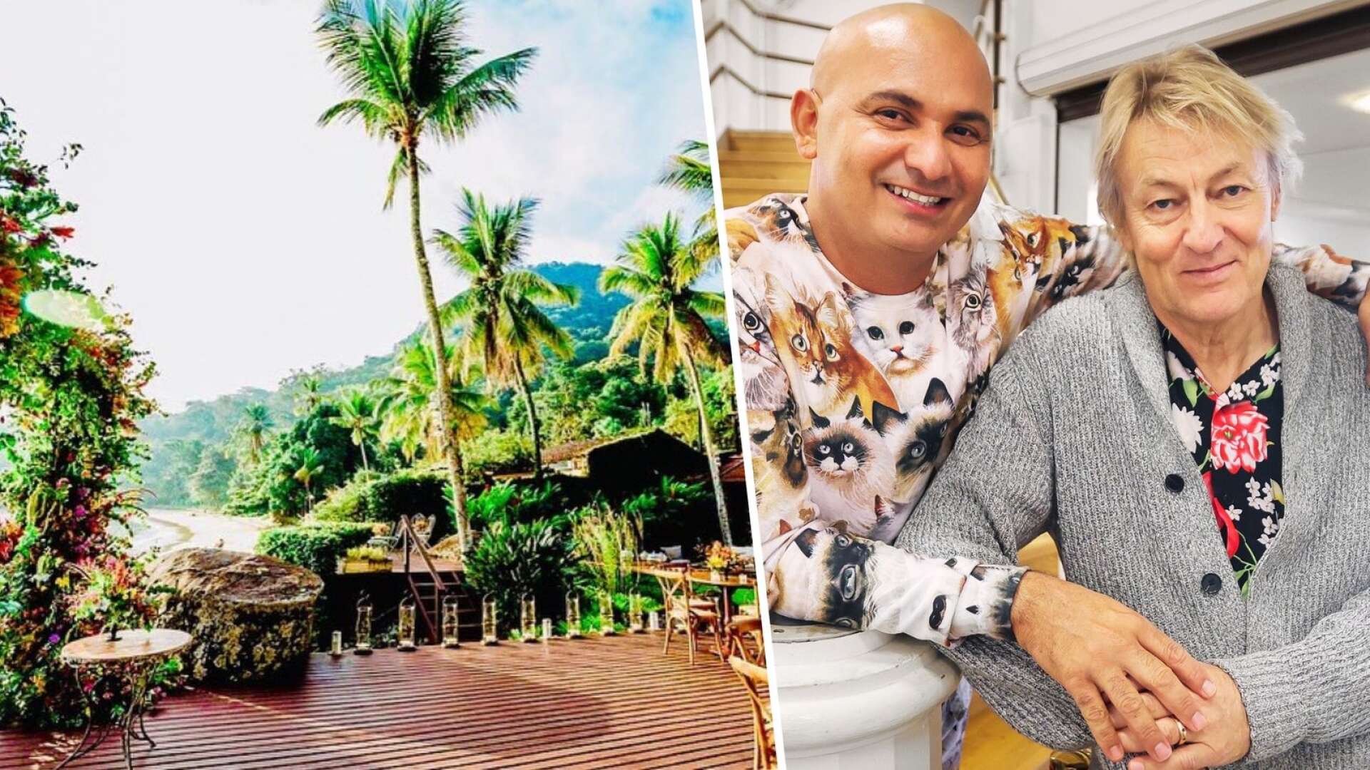 Junior och Lars Lerin har ett hotell ihop i Brasilien. Deras bilder från den strandnära pärlan gör succé i sociala medier.
