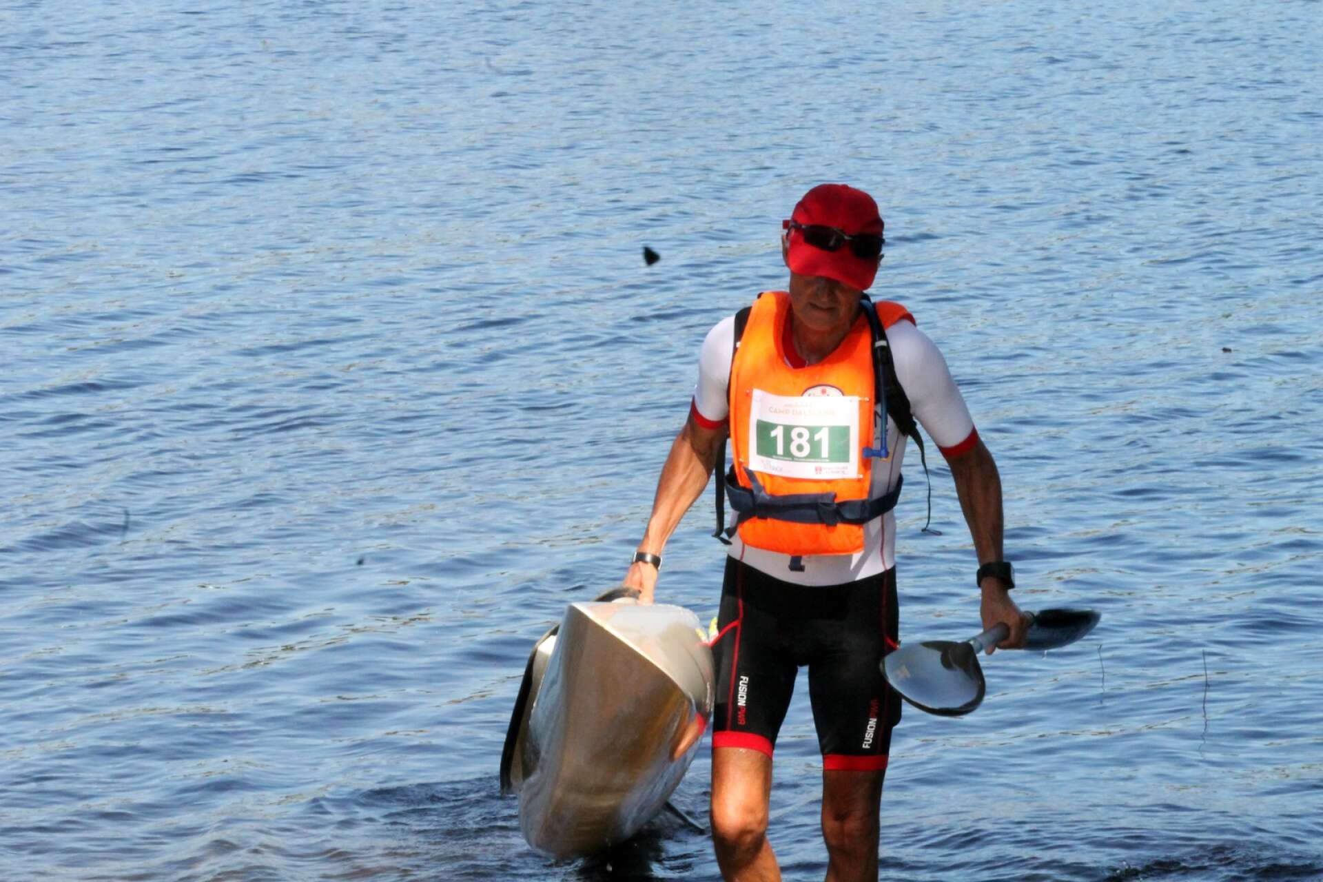 Dalsland Kanotmaraton 2022. Bengtsforsaren Christer Bergh efter 45 paddlade kilometer.