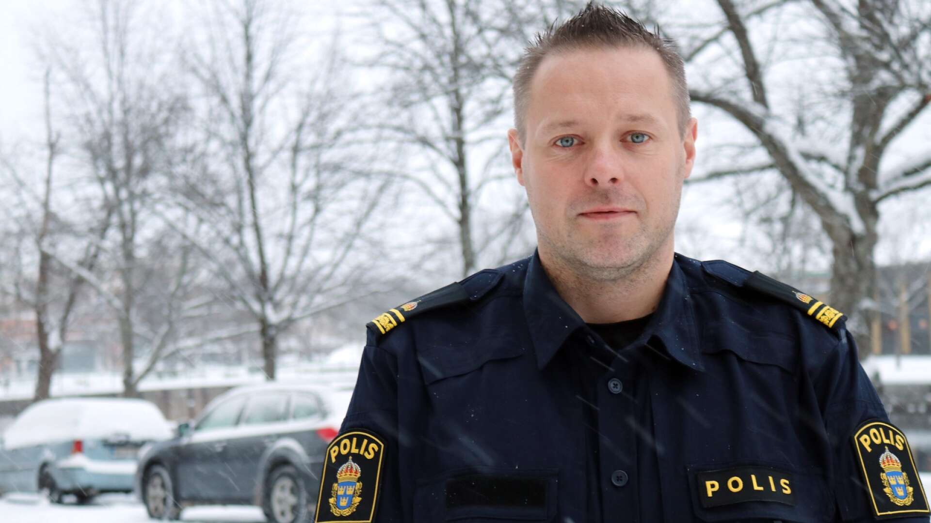 Fredrik Lundberg är kommunpolis i Kristinehamn, Storfors och Filipstad. Han berättar att tillgreppsbrott är det vanligaste brottet i Kristinehamns kommun.