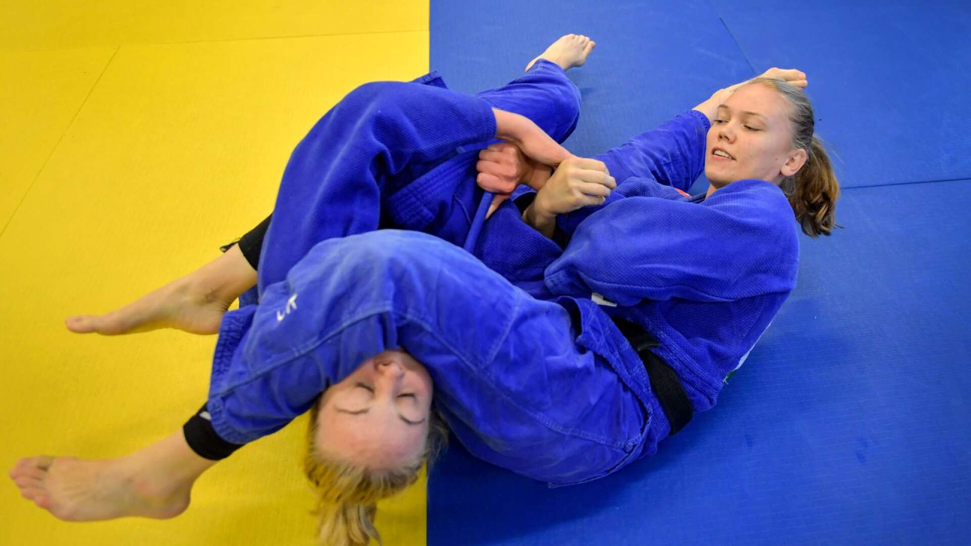 Judokan Anna Bernholm tränar inför OS i Tokyo. 
