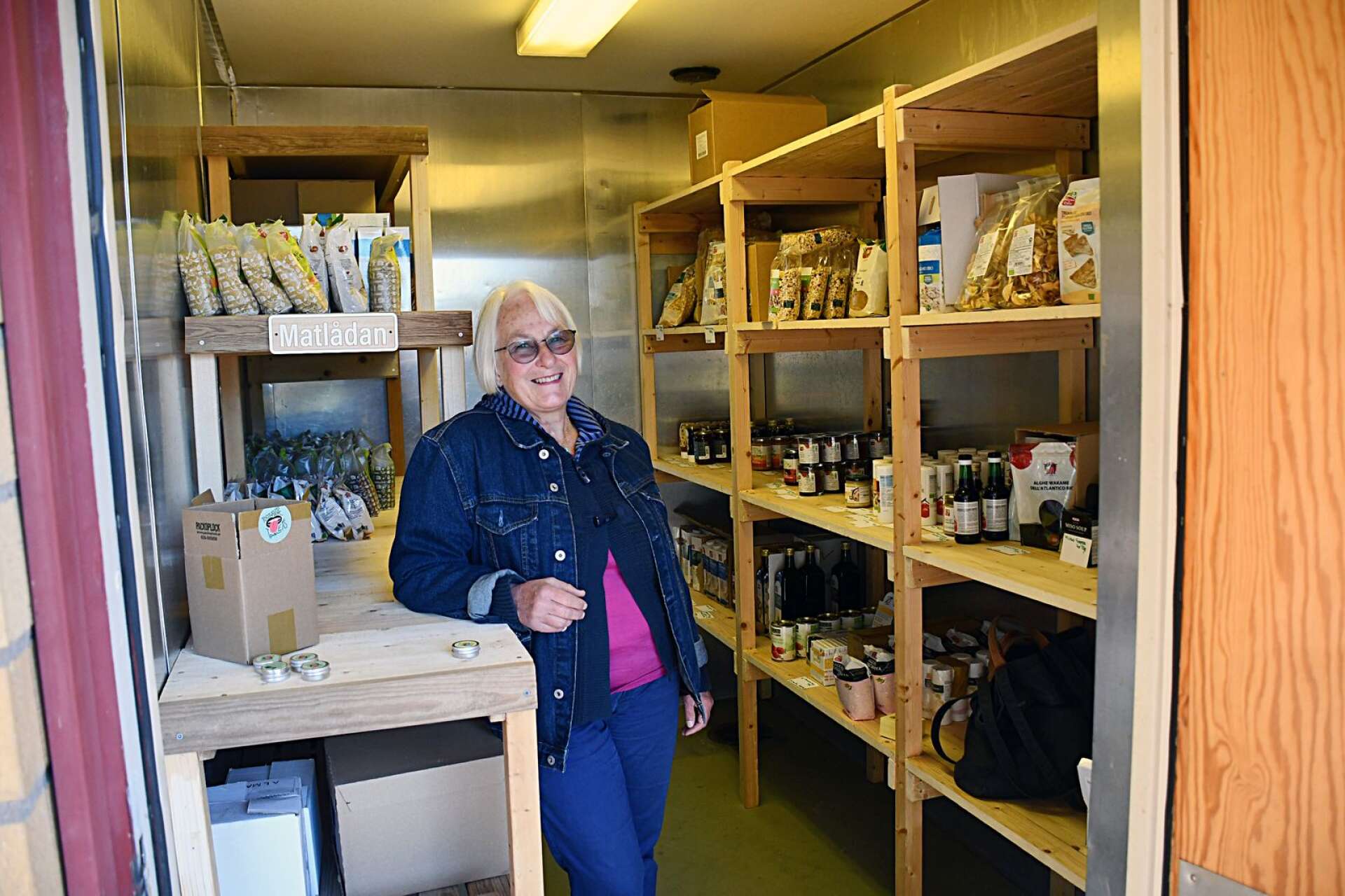 Omställning Fryksdalen öppnade Sunnes minsta butik Matlådan med ekologiska produkter. Margareta Lee berättade. 