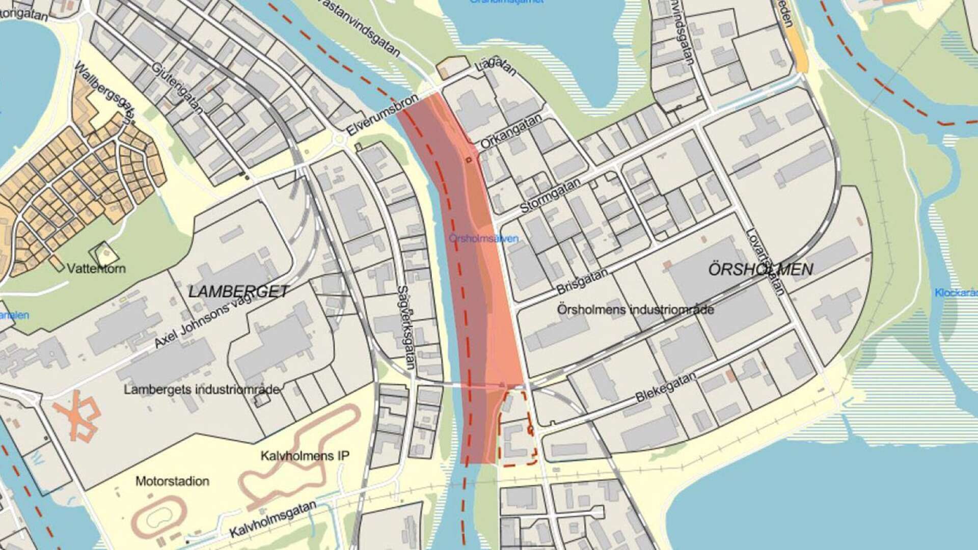 Enligt förslaget planeras för cirka 150 båtplatser i älvfåran mellan Örsholmen och Lamberget.