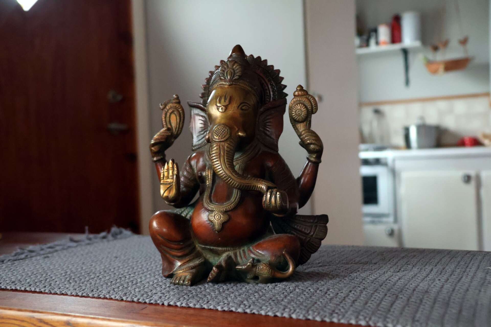 Souvenir från Indien. Elefantguden Ganesha.