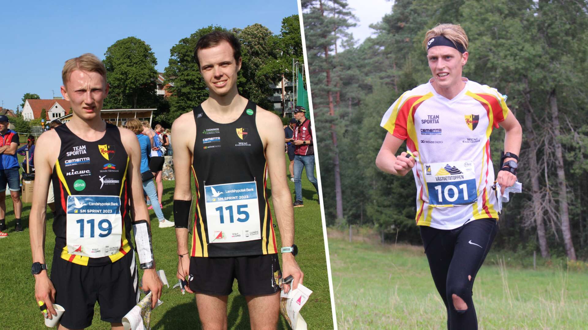 Daniel Bogren, till vänster, och Axel Olsson, till höger, byter till OK Ravinen. Filip Karlsson, mitten, kommer i fortsättningen att representera IKHP, Huskvarna.