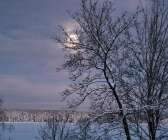 Harefjorden i månsken. Bilden är tagen av Birgitta Rudqvist Persson 