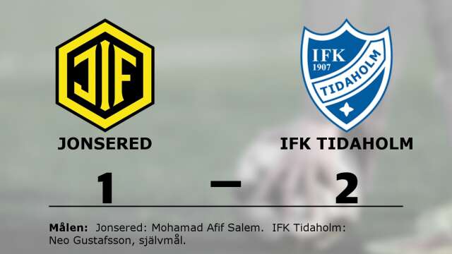 Jonsereds IF förlorade mot IFK Tidaholm