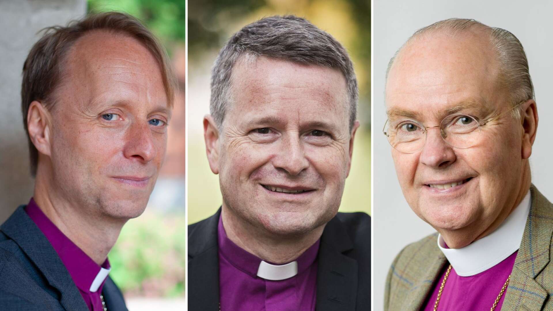 Biskoparna Mikael Mogren, Sören Dalevi och Johan Dalman.