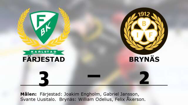 Färjestad BK Junior vann mot Brynäs IF