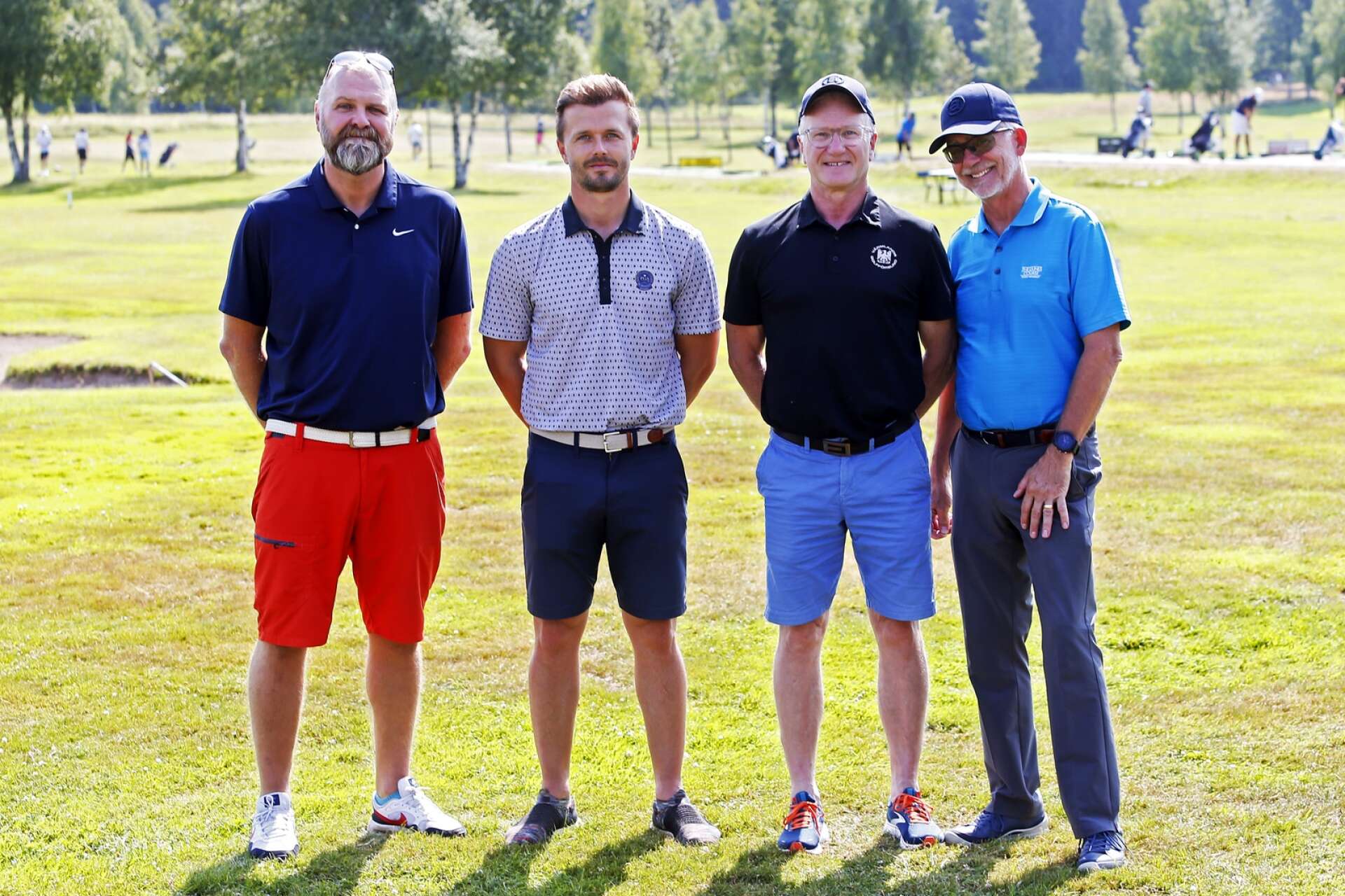 Tommy Bang, ordförande Kristinehamns GK, Lucas Norman, tränare och arrangör, Michael Sahlin, ordförande Värmlands Golfförbund och Anders Skoglund, Idrott- och tävlingsansvarig Värmlands Golfförbund.