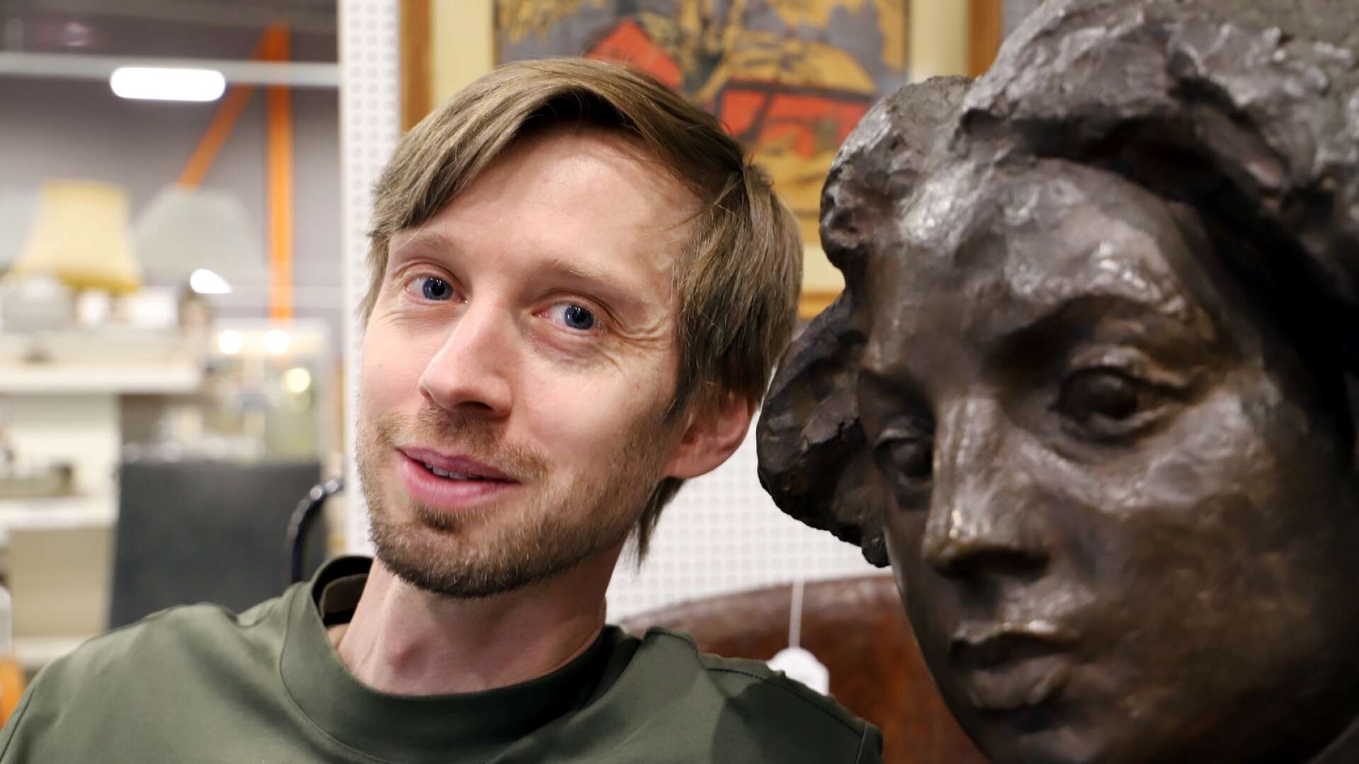 Magnus Persson, vd för Karlstad Hammarö auktionsverk, är nöjd med utfallet av temaauktionen. Christian Erikssons bronsskulptur blev auktionens bäst betalda nummer.