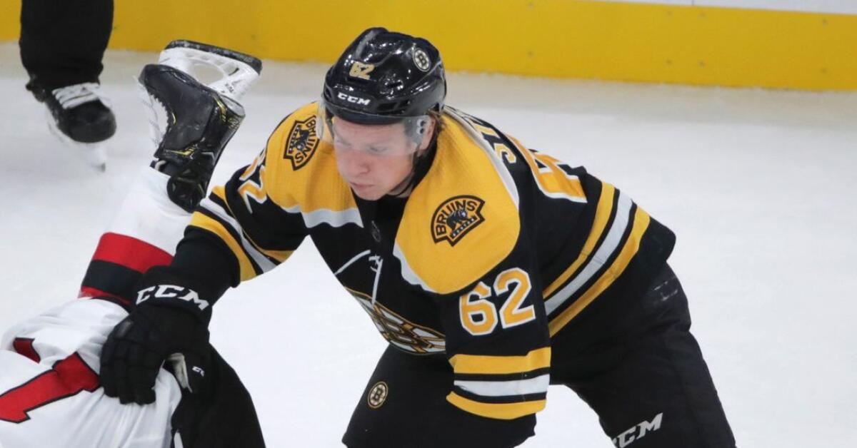 Oskar Steen stod för första NHL-poängen i Bruins seger