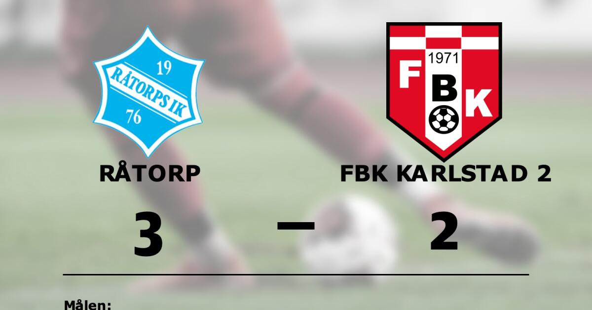 Uddamålsseger när Råtorp besegrade FBK Karlstad 2