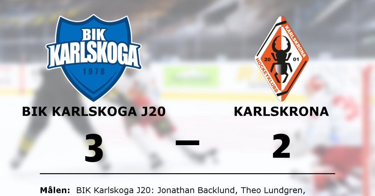Efterlängtad seger för BIK Karlskoga J20 – bröt förlustsviten mot Karlskrona